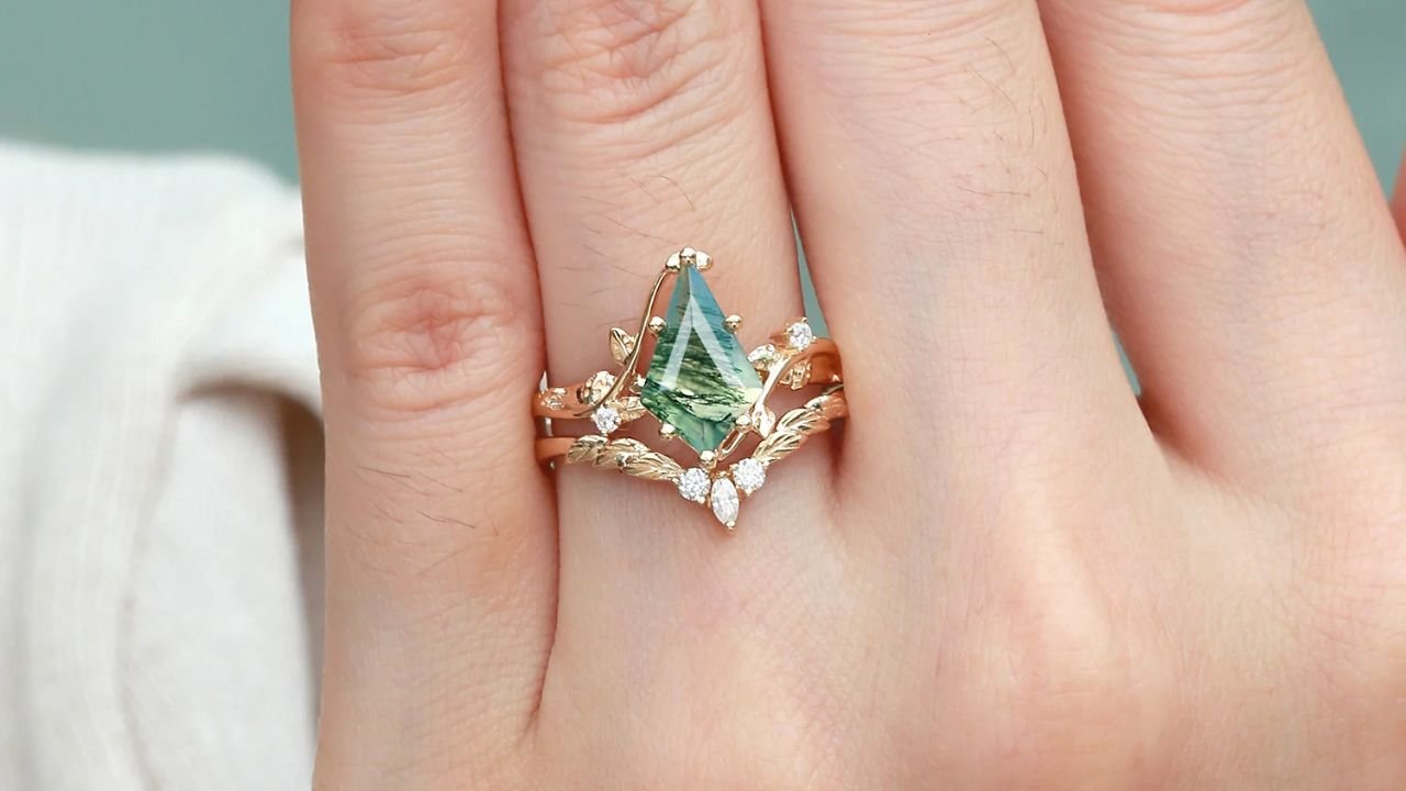 The Perfect Symbol of Love: Why Consider Moss Agate Engagement Ring?